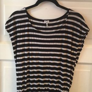 Splendid black & white strip casual summer dress